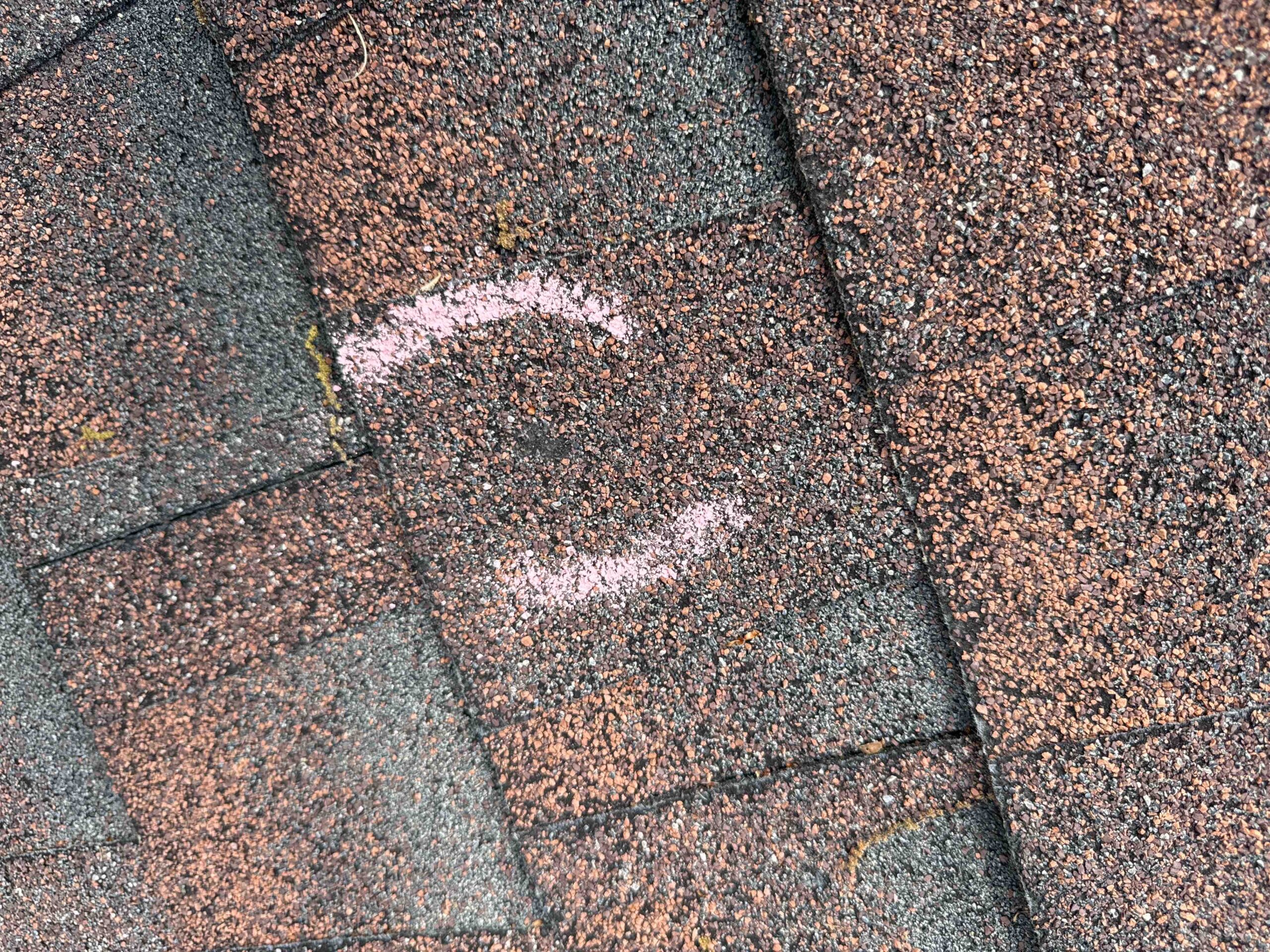 Example of Hail Damage on a Roof. At Knight Roofing and Gutters, we offer free storm damage roof inspections.